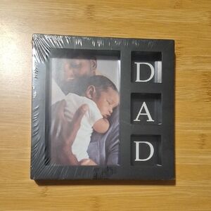 Dad Motif Square Black Frame